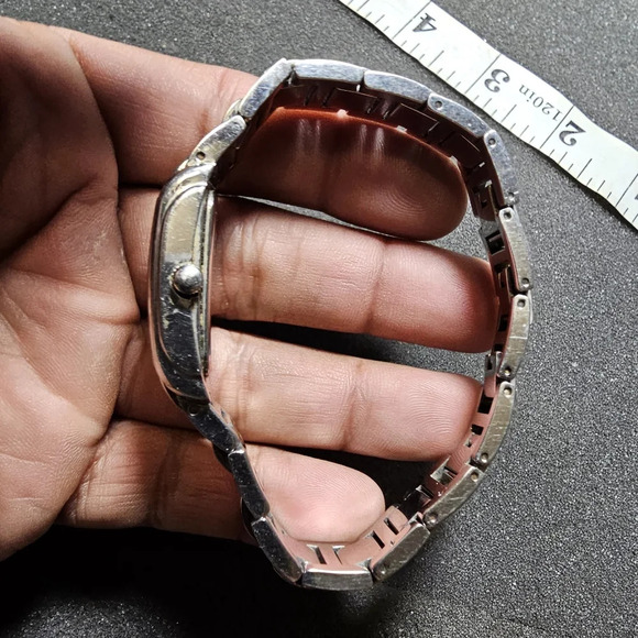 Fossil F2 Quartz Ladies Watch Rectangle Tank Date Just Diamond Accent Working he - Picture 8 of 9